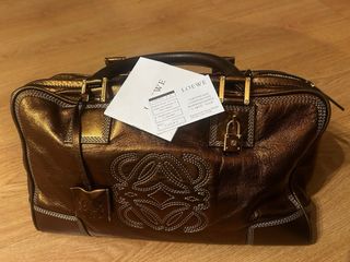Bolso Loewe Amazona Marrón y Dorado