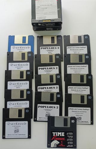 Lote 14 Disquetes Juegos PC (Darkseed, Populous 2,