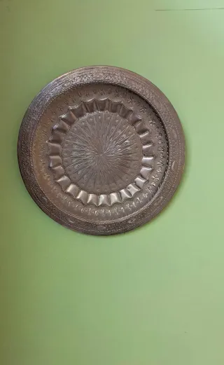 3 Piatti Marocchini in Ottone Decorativi