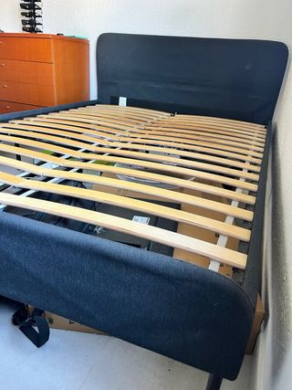 Cama doble IKEA negra