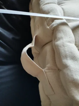 Cojín grueso 100% algodón beige