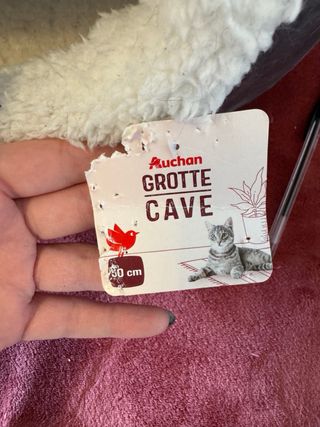 Cama para mascotas tipo iglú gris