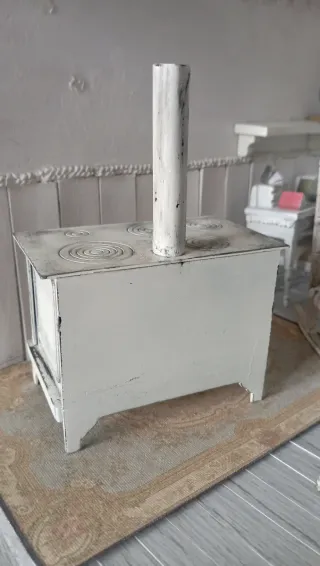 Stufa casa delle bambole Shabby Chic 1:12