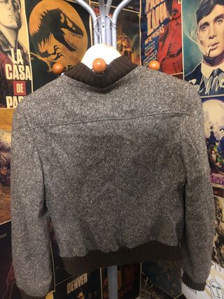 Chaqueta Bomber Massimo Dutti Gris