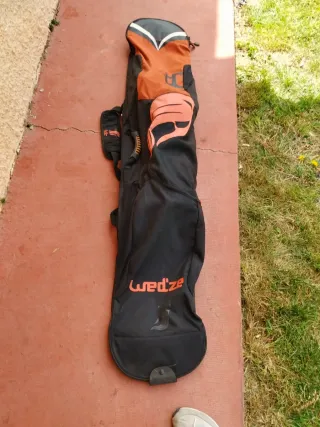 Tabla Snow Quechua Roja con Fijaciones