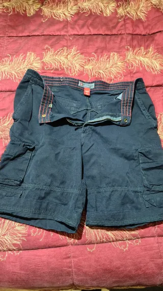 Pantaloni cargo estivi uomo neri con tasche multip