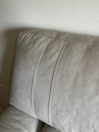 Sofá de piel 3+2 plazas beige