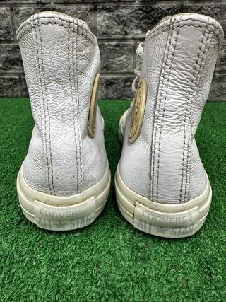Converse All Star Pelle Bianco Tg 37