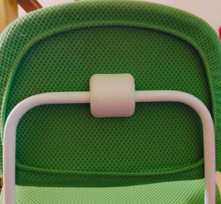 Silla de escritorio verde y blanca