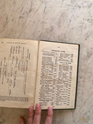 Libro en inglés sobre la historia de Inglaterra.
