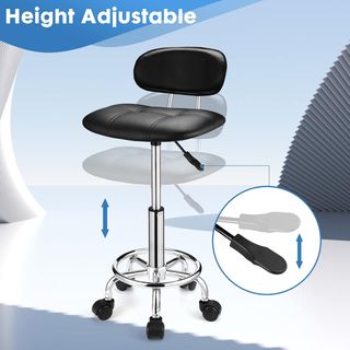 Taburete Giratorio con Respaldo Ajustable