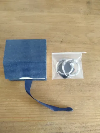 Pendientes Aro Plateados Diseño Étnico