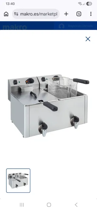 Freidora Eléctrica Profesional 9+9L