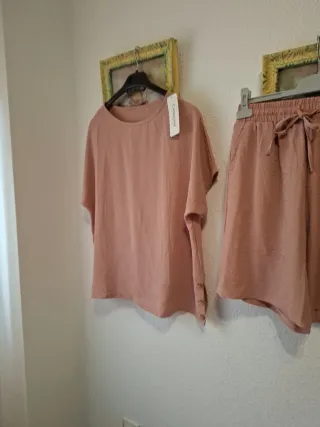 Conjunto blusón y pantalón corto talla XL