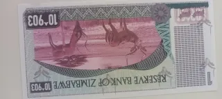 Billete 1 Trillón Dólares Zimbabwe