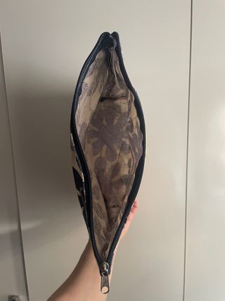 Neceser/bolso yute estampado floral