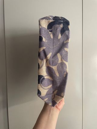 Neceser/bolso yute estampado floral