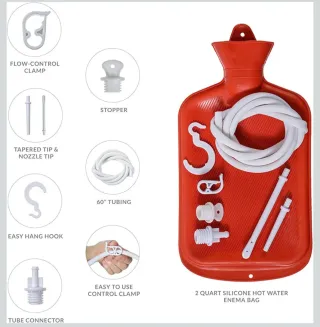Kit de bolsa de agua, enema.
