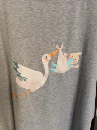 Camiseta premamá gris talla M