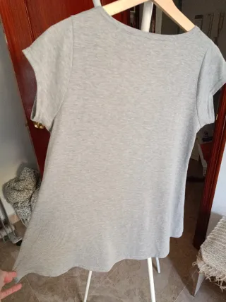 Camiseta premamá gris talla M