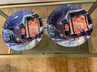 Juego de 2 Platos Decorativos Invierno