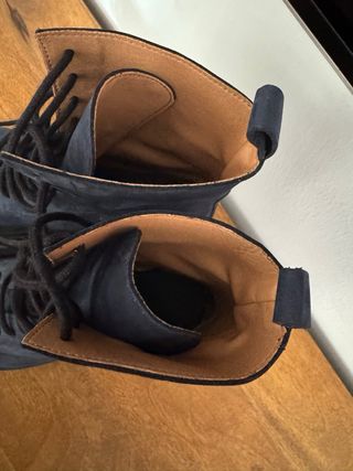 Botines piel vuelta azul T.37