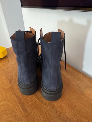 Botines piel vuelta azul T.37