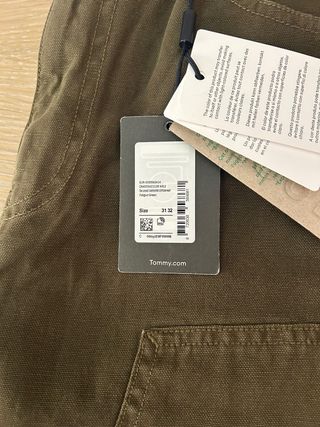 Tommy Jeans Pantaloni Cargo Cotone Verde Oliva