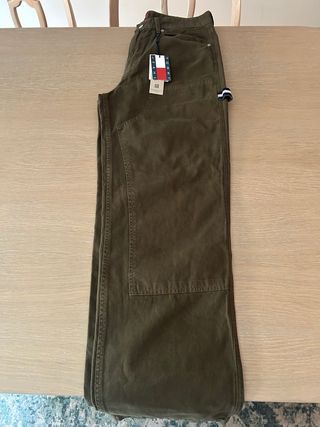 Tommy Jeans Pantaloni Cargo Cotone Verde Oliva