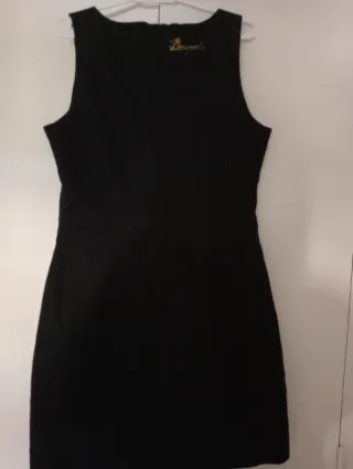 Vestido Desigual Verano Negro Flores Rojas