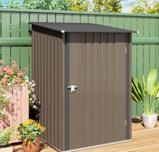 Caseta Jardín Metálica 0,92m² Marrón/Gris