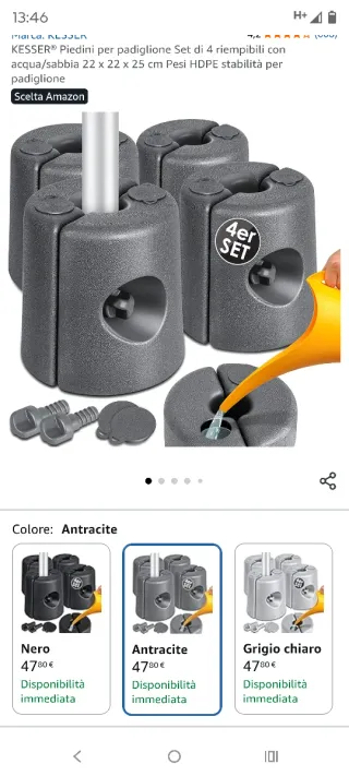 Set 4 Pesi per Gazebo