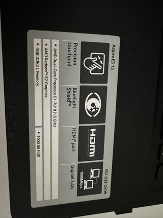 Portátil Acer Negro