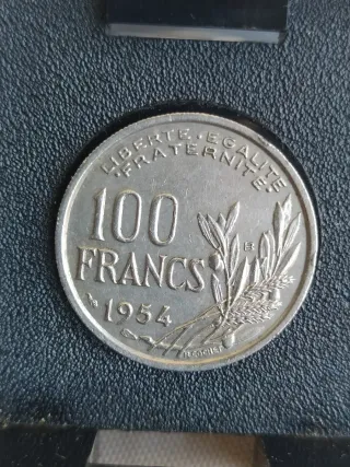 Lote 10 monedas Francia 10, 100 Francos