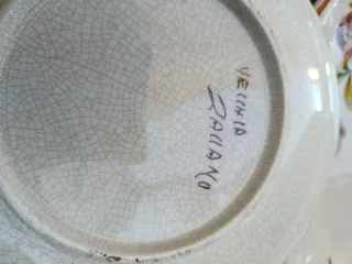 Set 4 Piatti Decorativi Fiori Vecchia Bassano