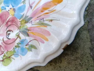 Set 4 Piatti Decorativi Fiori Vecchia Bassano