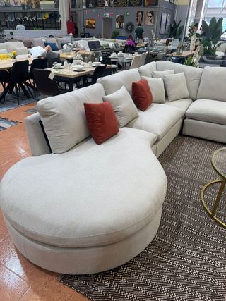 Sofá Rinconera Familiar Beige