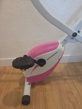 Bicicleta Estática Plegable Rosa