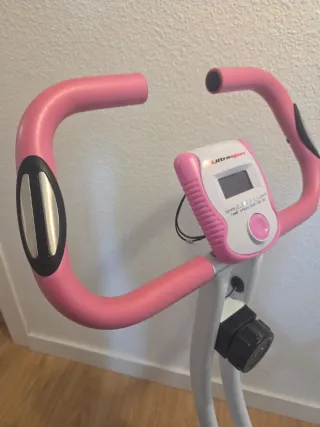 Bicicleta Estática Plegable Rosa