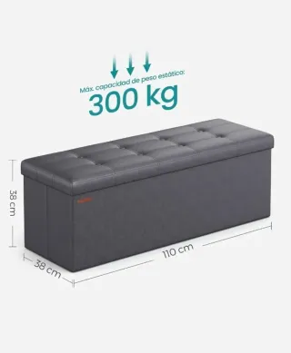 Puff Almacenaje Baúl Plegable SONGMICS LSF070G01