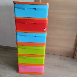 Cajonera de plástico apilable