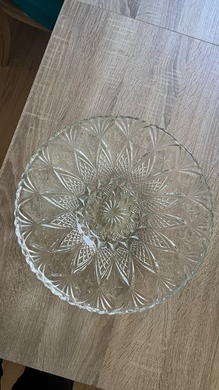 Juego fuentes cristal decoradas