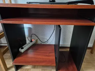 Mueble TV madera y negro