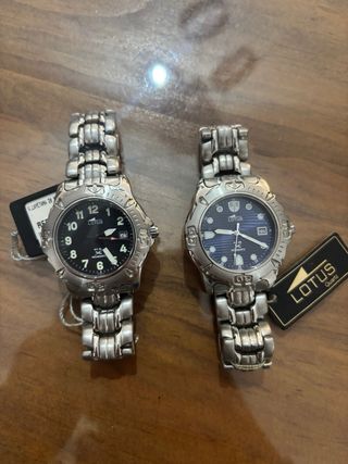 Reloj Lotus Mecaquartz Negro Plata Nuevo