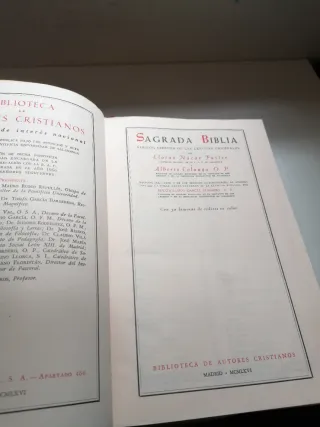 Sagrada Biblia Nácar-Colunga, 1966.