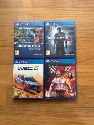 Pack Juegos PS4: Uncharted, WRC 6, WWE 2K17