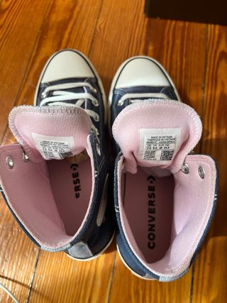 Converse All Star plataforma azul/rosa