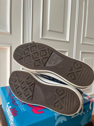 Converse All Star plataforma azul/rosa