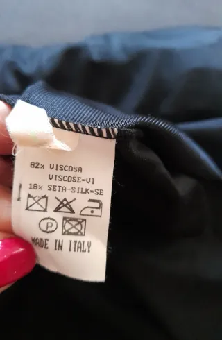 Abito lungo nero misto seta e pizzo