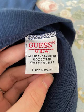 Guess Maglia Maniche Lunghe Vintage Blu